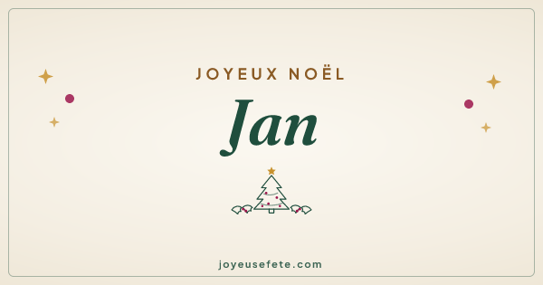 Image « Joyeux Noël Jan » au format large