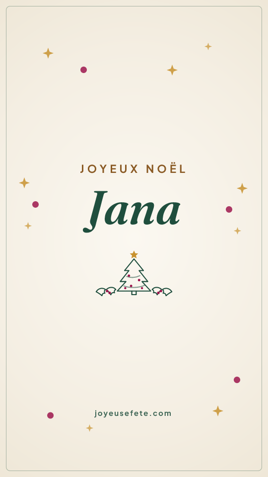 Image « Joyeux Noël Jana » au format story
