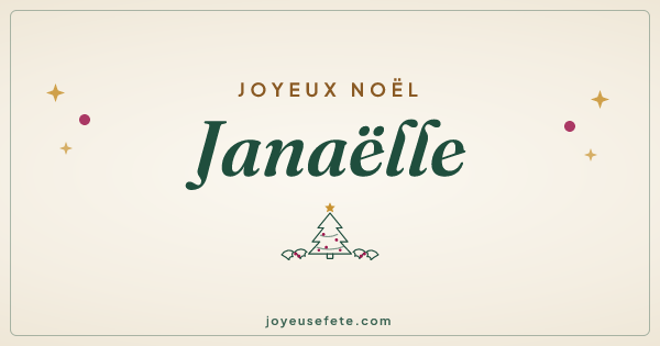 Image « Joyeux Noël Janaëlle » au format large