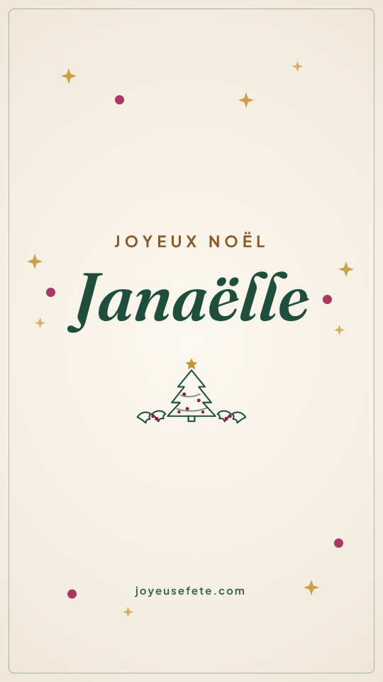 Image « Joyeux Noël Janaëlle » au format story