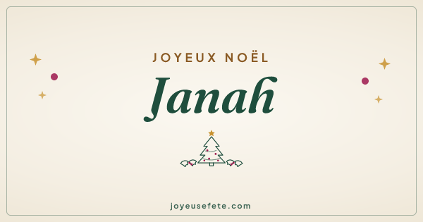 Image « Joyeux Noël Janah » au format large