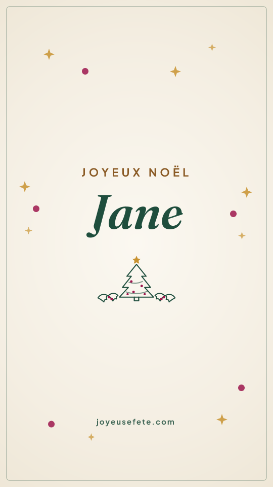 Image « Joyeux Noël Jane » au format story