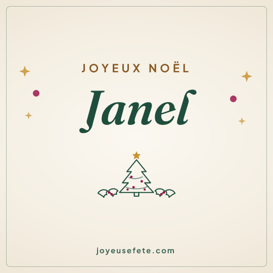 Image carrée « Joyeux Noël Janel » pour WhatsApp