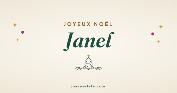 Image « Joyeux Noël Janel » au format large