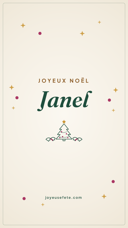Image « Joyeux Noël Janel » au format story