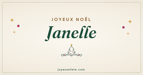 Image « Joyeux Noël Janelle » au format large