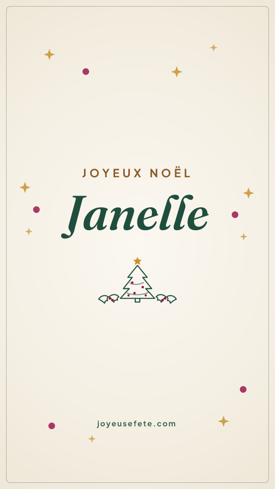 Image « Joyeux Noël Janelle » au format story