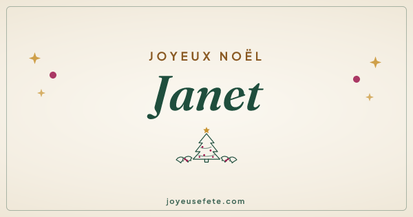 Image « Joyeux Noël Janet » au format large
