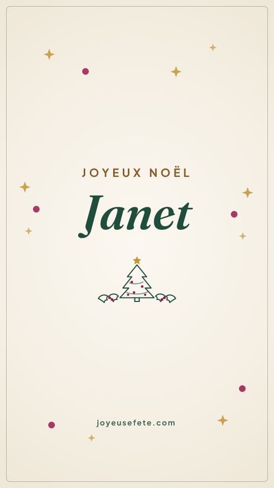 Image « Joyeux Noël Janet » au format story