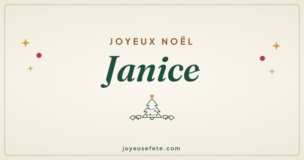 Image « Joyeux Noël Janice » au format large