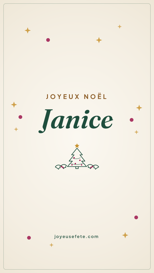 Image « Joyeux Noël Janice » au format story