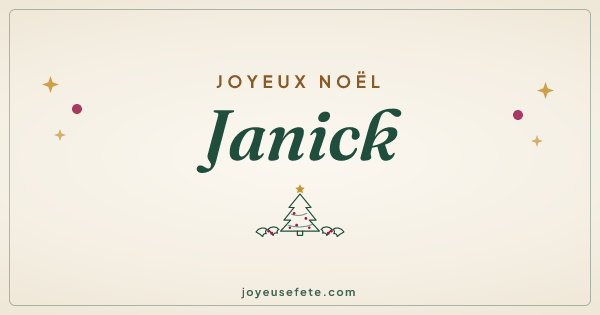 Image « Joyeux Noël Janick » au format large