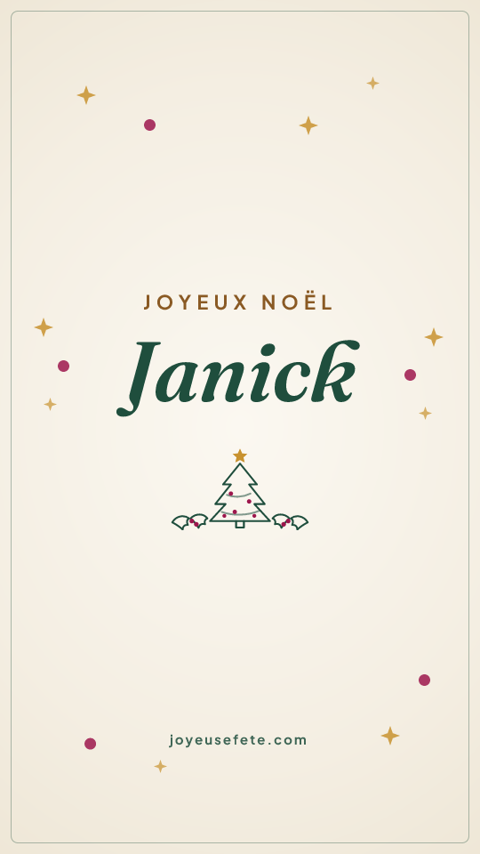 Image « Joyeux Noël Janick » au format story