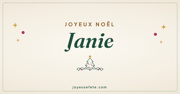 Image « Joyeux Noël Janie » au format large