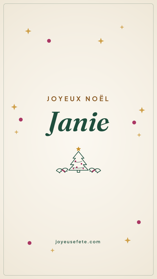Image « Joyeux Noël Janie » au format story