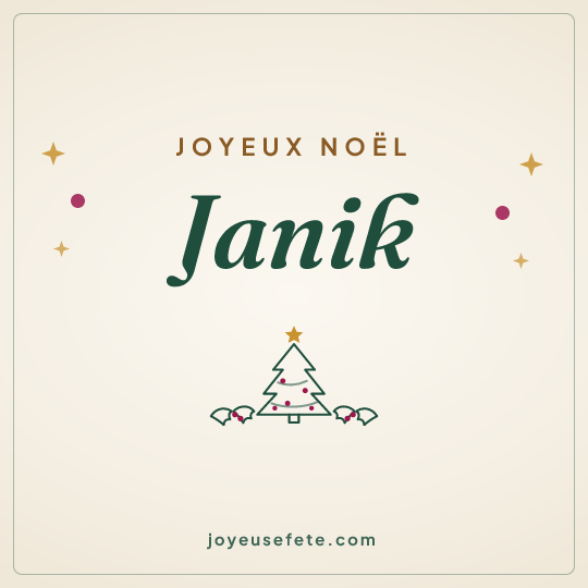 Image carrée « Joyeux Noël Janik » pour WhatsApp