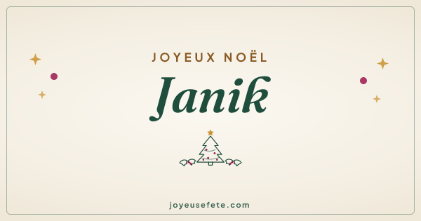 Image « Joyeux Noël Janik » au format large