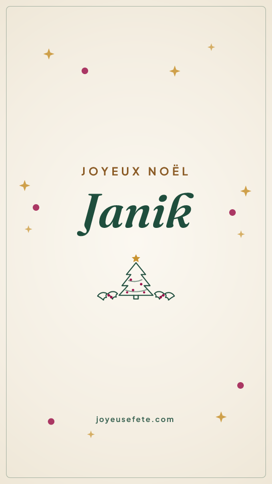 Image « Joyeux Noël Janik » au format story