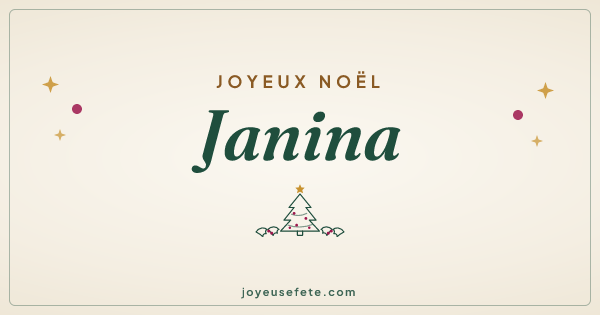 Image « Joyeux Noël Janina » au format large
