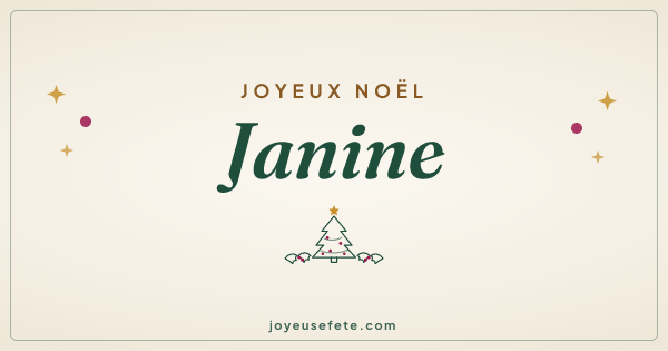 Image « Joyeux Noël Janine » au format large