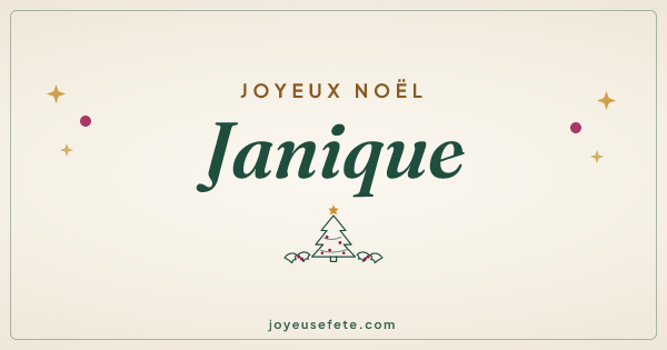 Image « Joyeux Noël Janique » au format large
