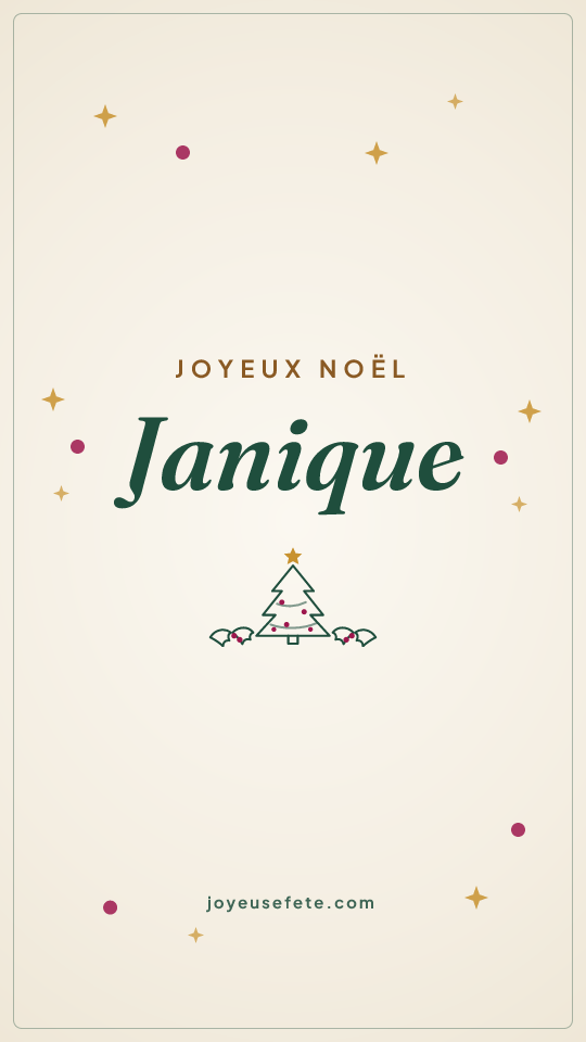 Image « Joyeux Noël Janique » au format story