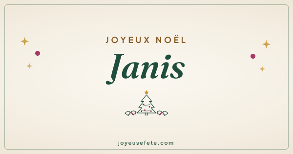 Image « Joyeux Noël Janis » au format large