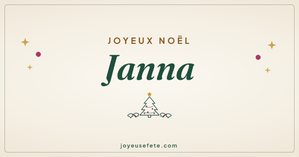 Image « Joyeux Noël Janna » au format large