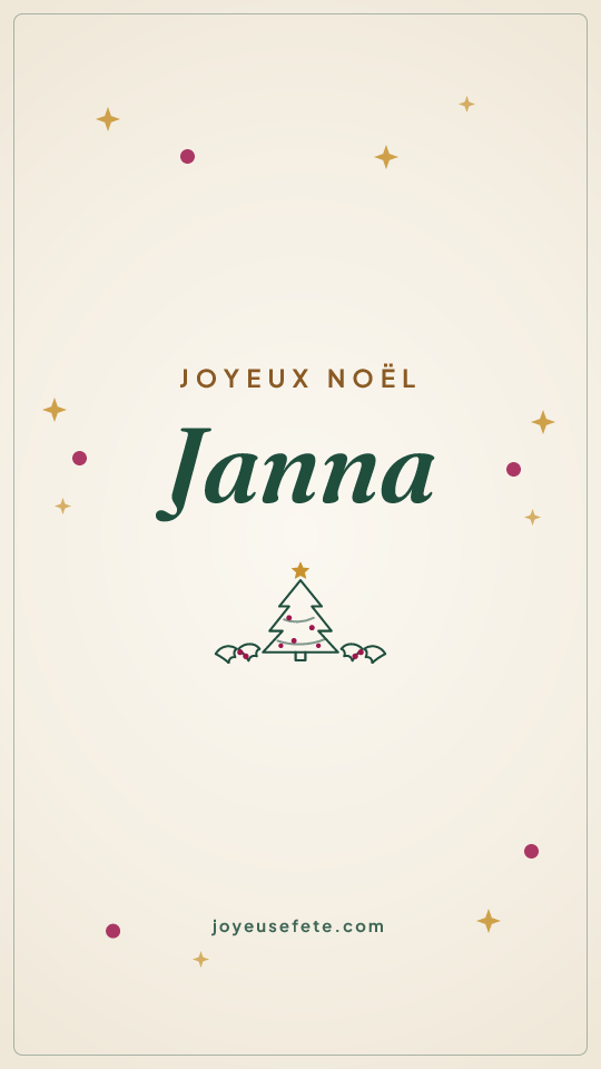 Image « Joyeux Noël Janna » au format story