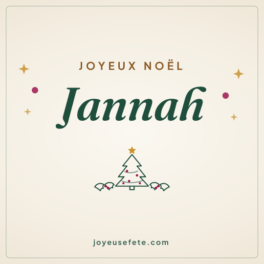 Image carrée « Joyeux Noël Jannah » pour WhatsApp