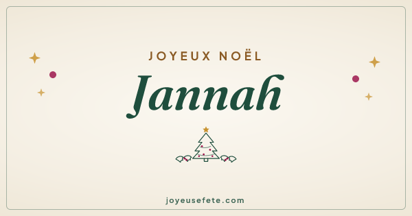 Image « Joyeux Noël Jannah » au format large