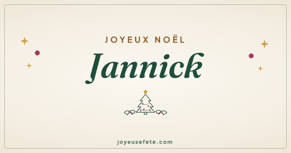 Image « Joyeux Noël Jannick » au format large