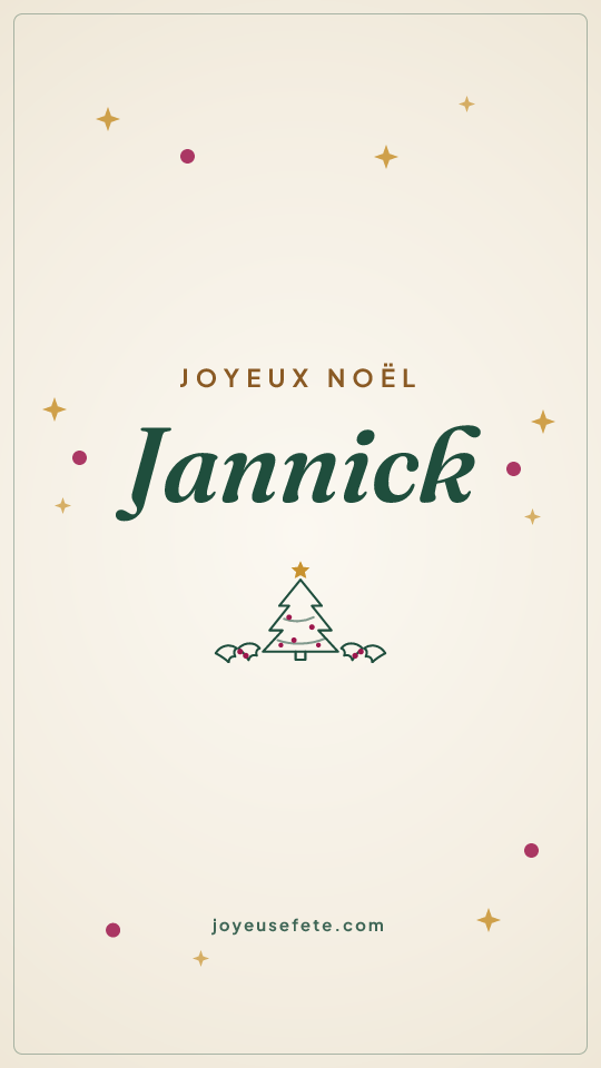 Image « Joyeux Noël Jannick » au format story