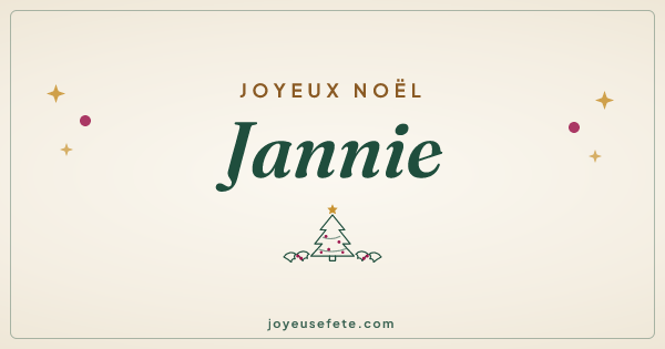 Image « Joyeux Noël Jannie » au format large