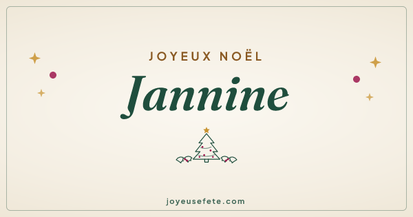 Image « Joyeux Noël Jannine » au format large