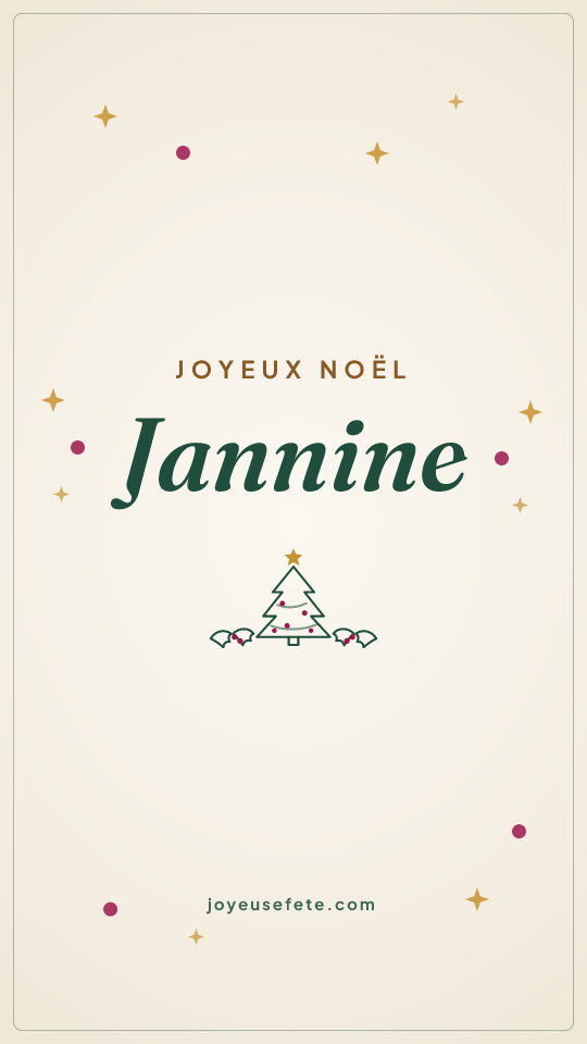Image « Joyeux Noël Jannine » au format story