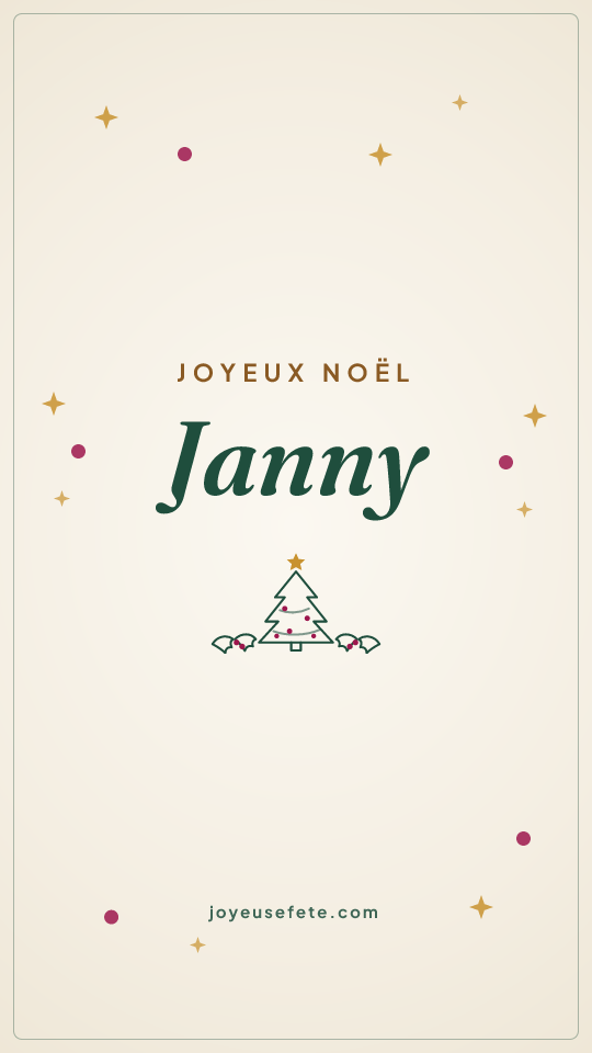 Image « Joyeux Noël Janny » au format story