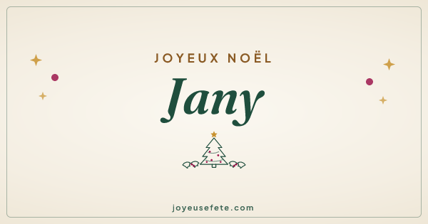 Image « Joyeux Noël Jany » au format large