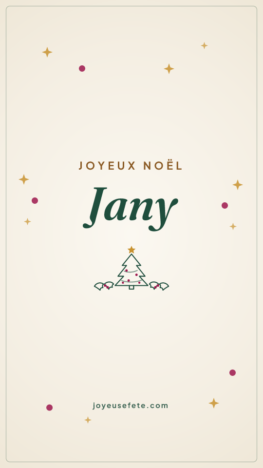 Image « Joyeux Noël Jany » au format story