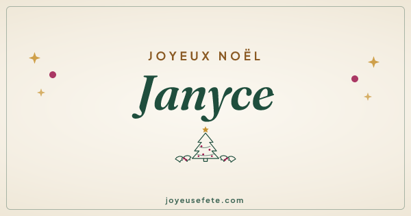 Image « Joyeux Noël Janyce » au format large