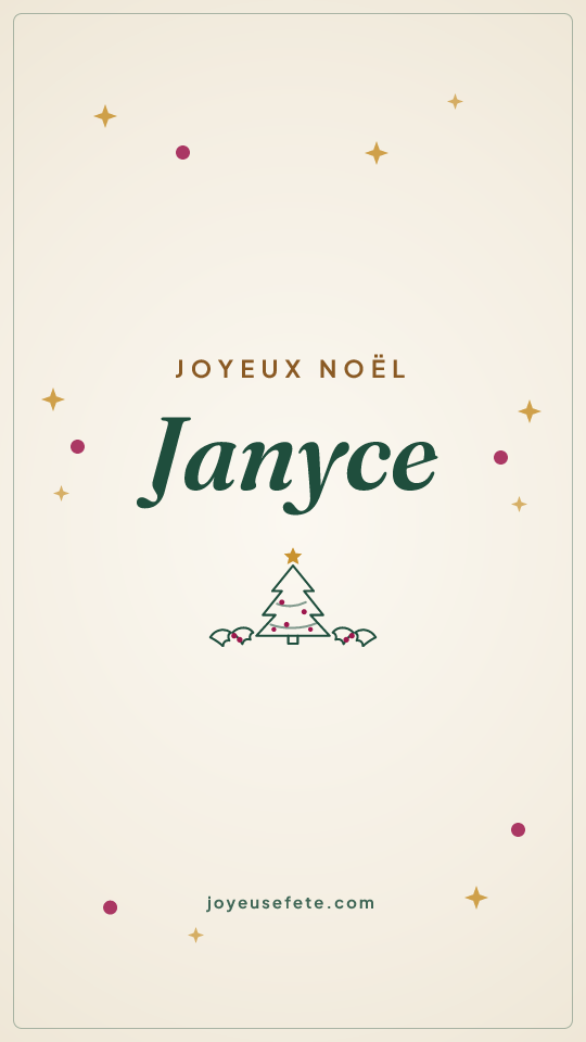 Image « Joyeux Noël Janyce » au format story