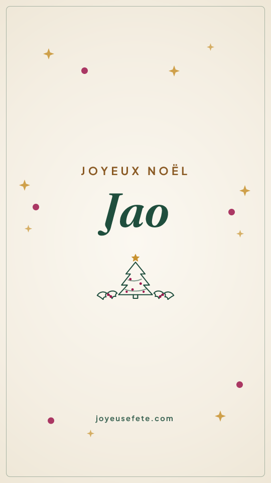 Image « Joyeux Noël Jao » au format story