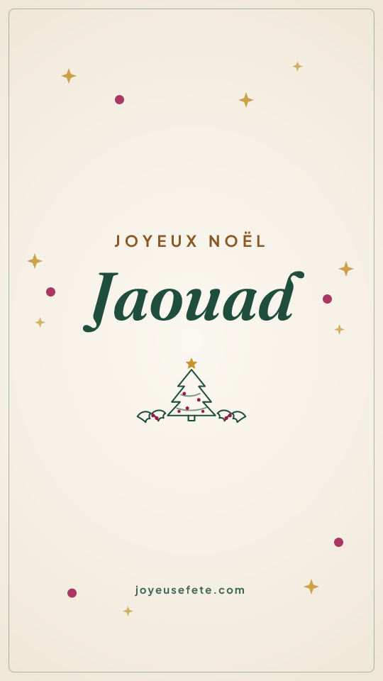Image « Joyeux Noël Jaouad » au format story