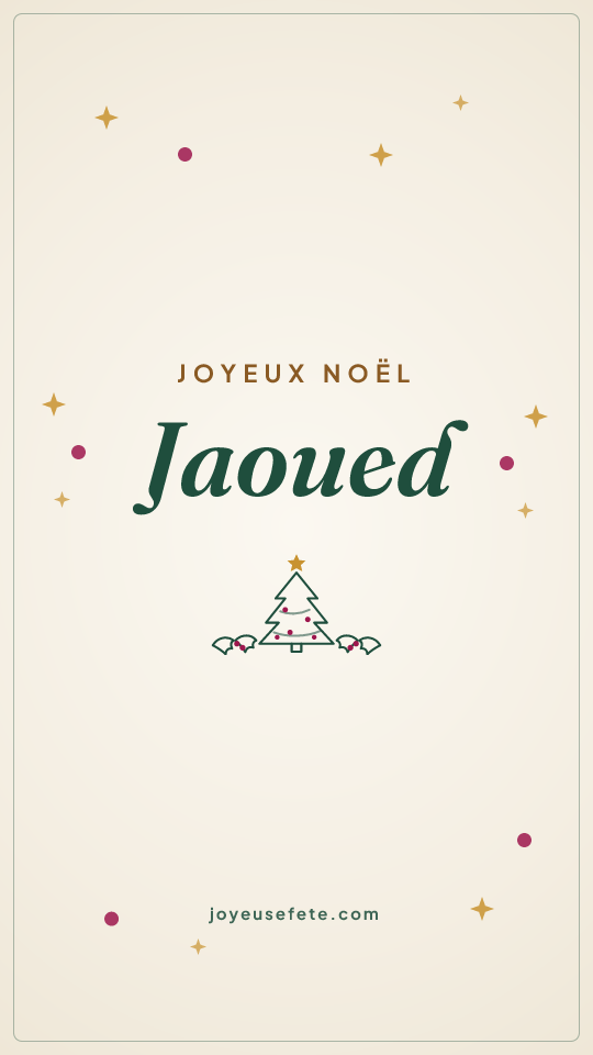 Image « Joyeux Noël Jaoued » au format story