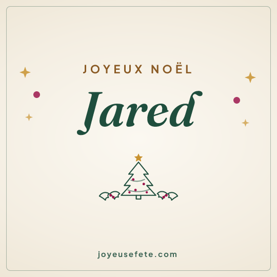 Image carrée « Joyeux Noël Jared » pour WhatsApp