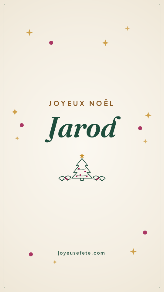 Image « Joyeux Noël Jarod » au format story