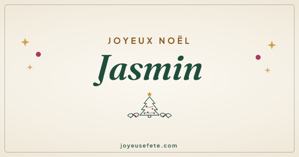 Image « Joyeux Noël Jasmin » au format large