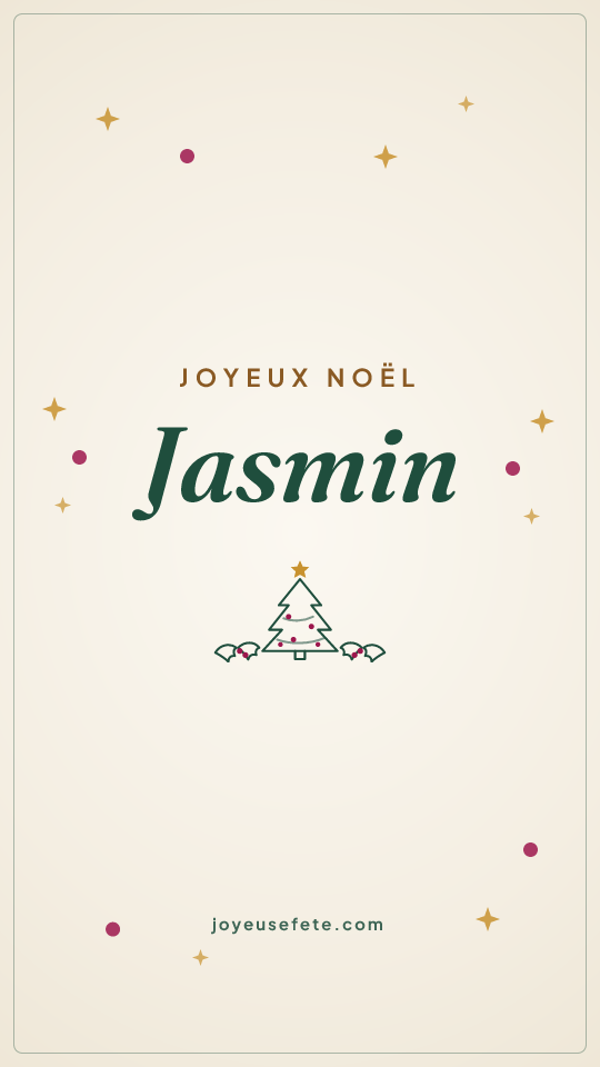 Image « Joyeux Noël Jasmin » au format story