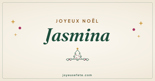 Image « Joyeux Noël Jasmina » au format large