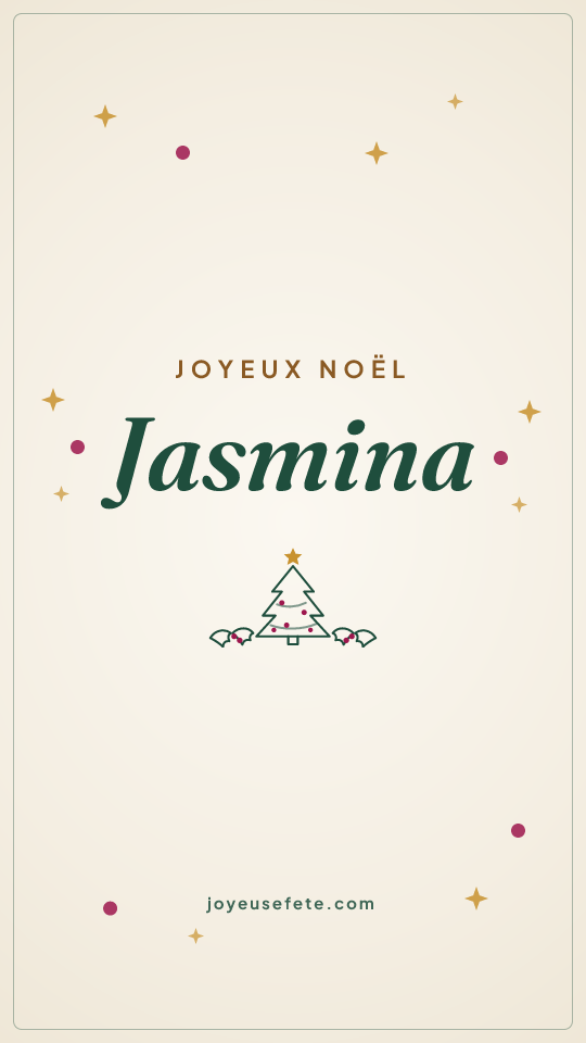 Image « Joyeux Noël Jasmina » au format story